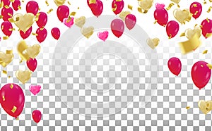 Valentines day. banner template background Colorful Balloons. With Colorful Balloons Party & Sale Design Happy Luxury