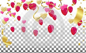 Valentines day. banner template background Colorful Balloons. With Colorful Balloons Party & Sale Design Happy Luxury