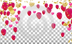 Valentines day. banner template background Colorful Balloons. With Colorful Balloons Party & Sale Design Happy Luxury