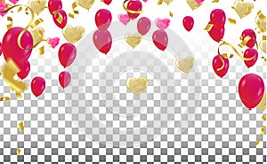 Valentines day. banner template background Colorful Balloons. With Colorful Balloons Party & Sale Design Happy Luxury