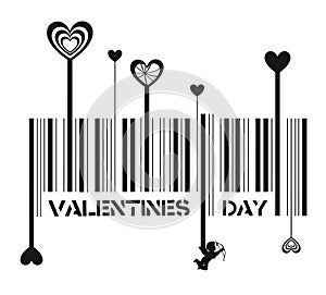 Valentines day barcode