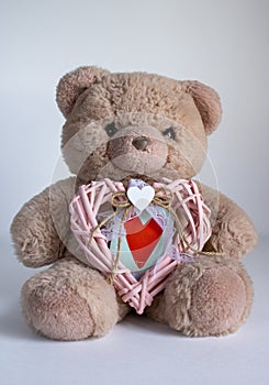 Valentines day bear with heart