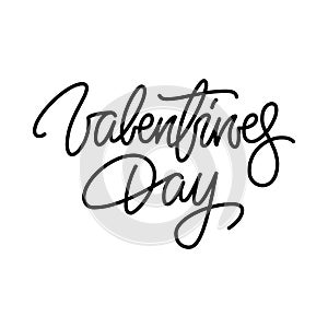 Valentines Day Calligraphy Lettering Badge