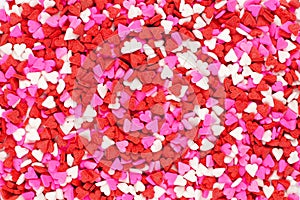 Valentines Day candy heart background photo