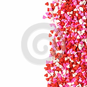 Valentines Day candy heart border