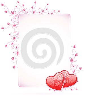 Valentines Day Card with flowers