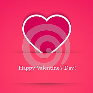 Valentines day card with heart.