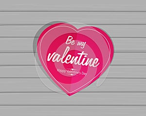 Valentines day card with heart. Vector illustration