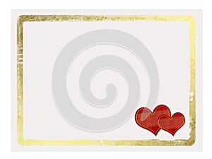 Valentines day card with hearts