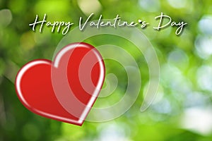 Valentines day card with hearts.Heart shape on blurred bokeh background.