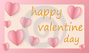 Valentines day card with hearts Love background