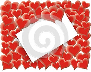 Valentines Day card - loving hearts -