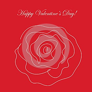 Valentines day card with roses vector illustration