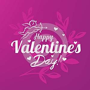 Valentines day card, vector template