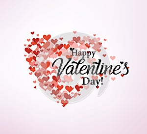 Valentines day card, vector template