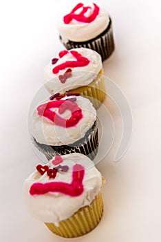 Valentines Day - cupcakes spelling LOVE