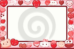 a valentines day frame with hearts and hearts