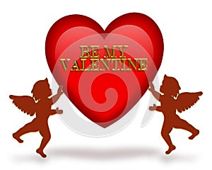 Valentines day graphic cupids