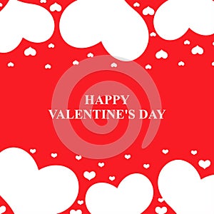 Valentines day greeting card with hearts