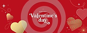 Valentines day greeting card template and banner