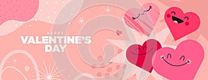 Valentines day greeting card template and banner