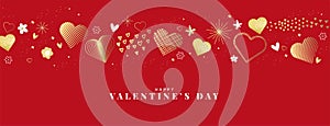 Valentines day greeting card template and banner