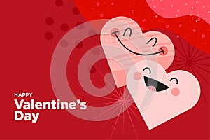 Valentines day greeting card template and banner