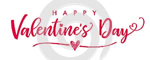 Lettering Happy Valentines Day banner photo