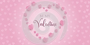 Valentines Day hearts banner design