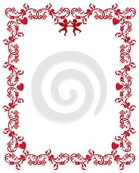 Valentines Day Hearts border