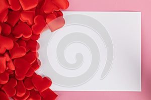 Valentines day hearts frame