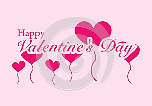 Valentines day illustrations and typography elements