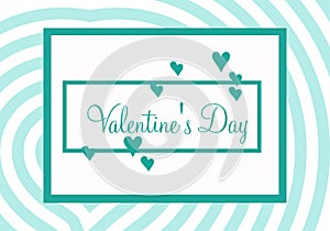 Valentines day illustrations and typography elements