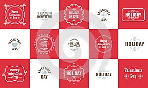 Valentines day labels tags decorative items