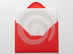 Valentines day love letter Flat lay background