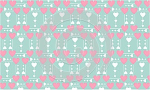 Valentines day love seamless pattern stock vector