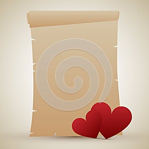 Valentines day parchment