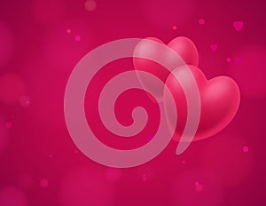 Valentines Day Pink Hearts Background