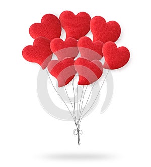 Valentines Day Red Heart Balloons.