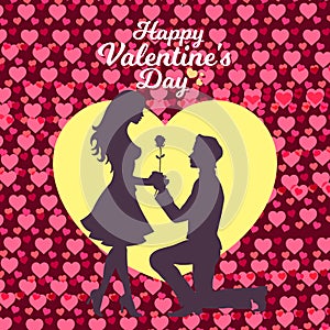Valentines day - Romantic relationship lover illustration