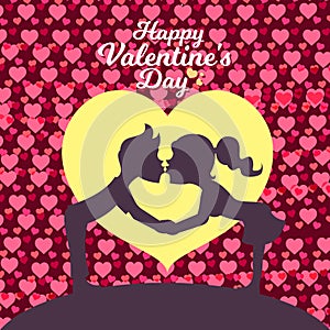 Valentines day - Romantic relationship lover illustration