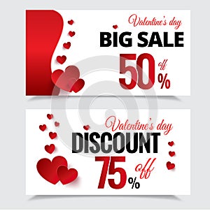 Valentines Day sale flayers. photo