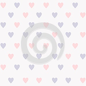 Valentines day seamless pattern. Hearts background. Beautiful vector illustration.