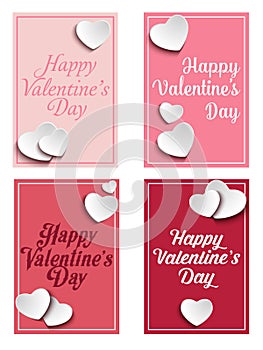 Valentines Day Set of Four Web Banners