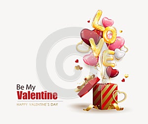 Valentines day shopping brochure template