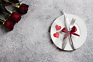 Valentines day table setting romantic dinner marry me wedding engagement