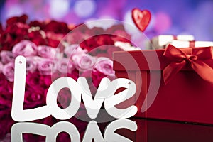 Valentines day theme. Place for text.