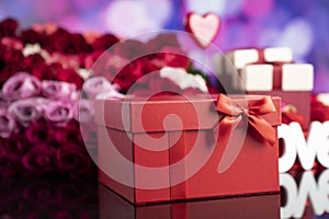 Valentines day theme. Place for text.