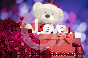 Valentines day theme. Place for text.