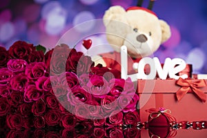 Valentines day theme. Place for text.